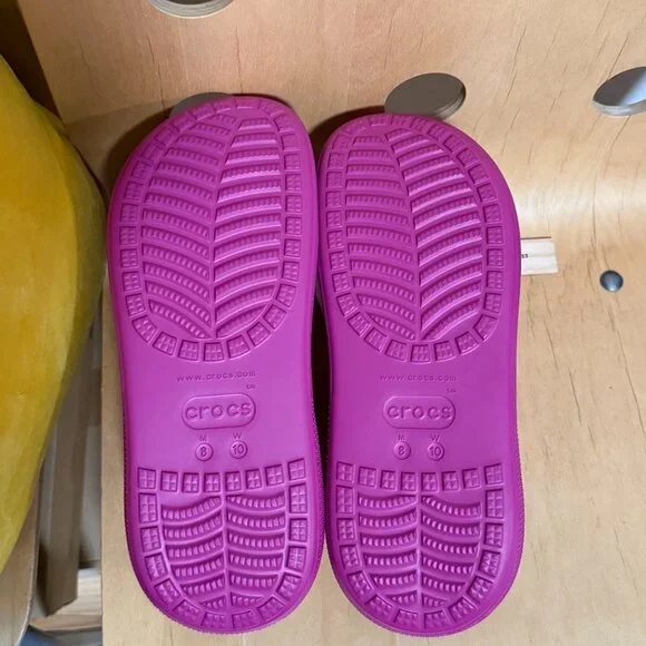 New CROCS Crush Platform High Clogs Bright Fuchsia Hot Pink Shoes Women's 10 - Picture 15 of 16